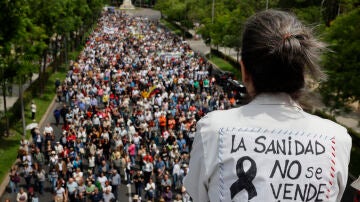 Manifestación celebrada en Madrid en defensa de la sanidad pública