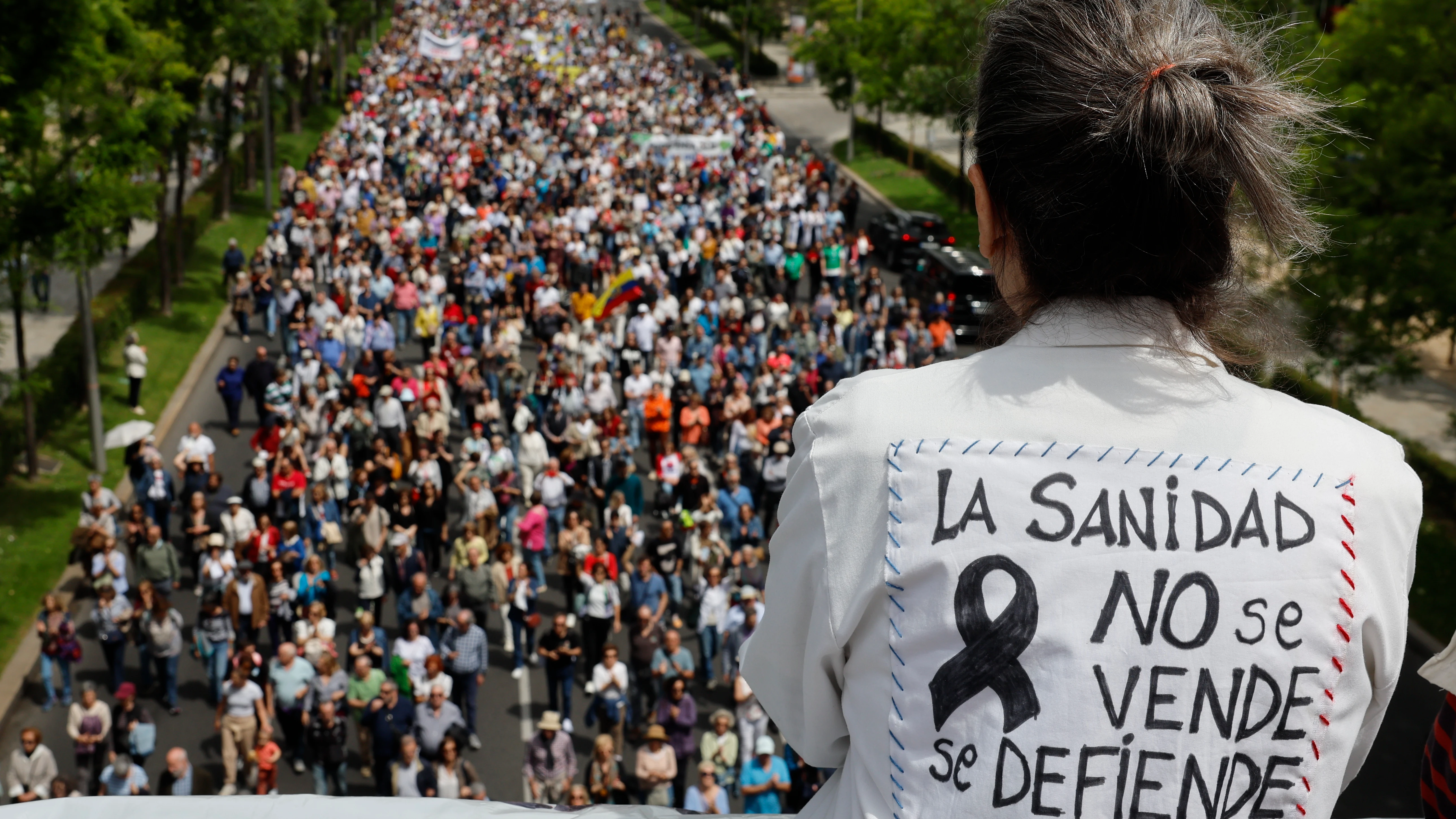 Manifestación celebrada en Madrid en defensa de la sanidad pública