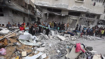 Destrucción en el Jabalia en los ataques de Israel en Gaza