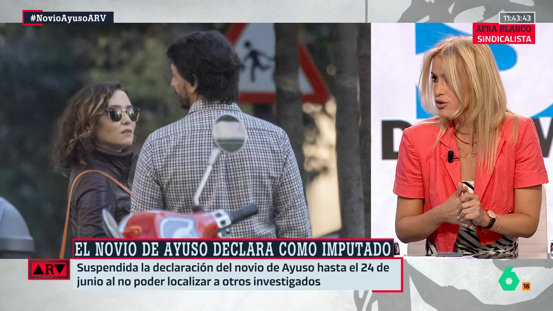 Afra Blanco, tras reconocer la pareja de Ayuso los delitos que se le imputan: "Ella sigue diciendo que no hay fraude"