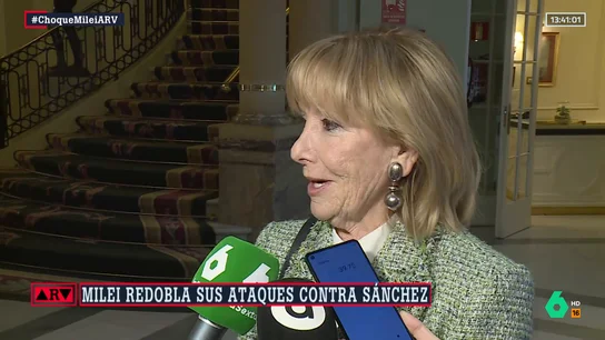 Esperanza Aguirre carga contra Sánchez para defender a Milei: "Me ha llamado corrupta y tengo puestas demandas" Esperanza Aguirre carga contra Sánchez para defender a Milei: "Me ha llamado corrupta y tengo puestas demandas"