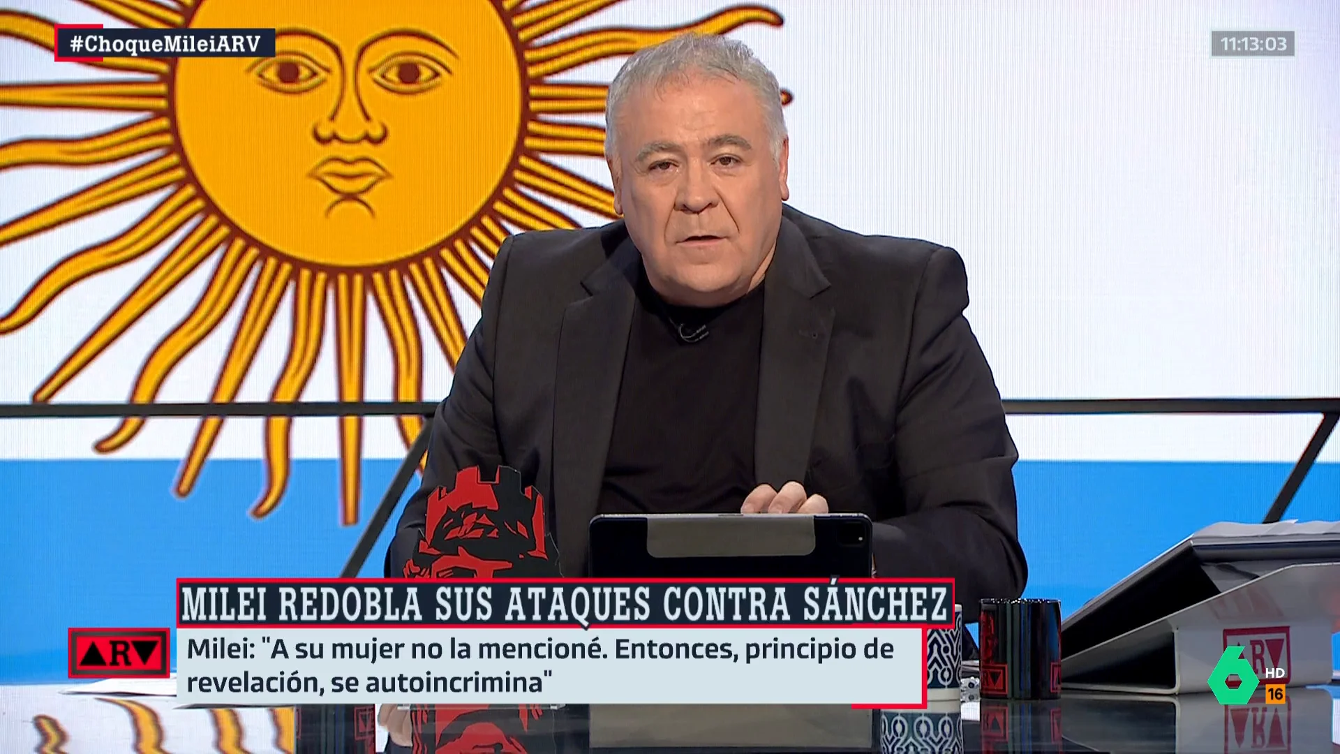 ARV- Ferreras reacciona a las declaraciones de Milei: "Miente, juega sucio y se inventa las cosas"