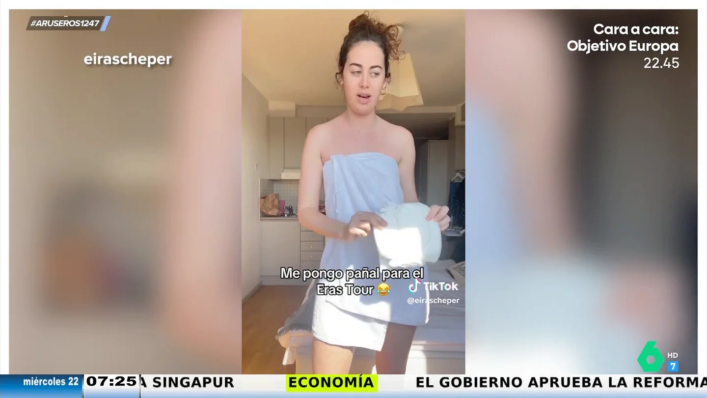 Una tiktoker explica por qué llevó pañales al concierto de Taylor Swift: "No pensaba perderme ni una canción" Una tiktoker explica por qué llevó pañales al concierto de Taylor Swift: "No pensaba perderme ni una canción"