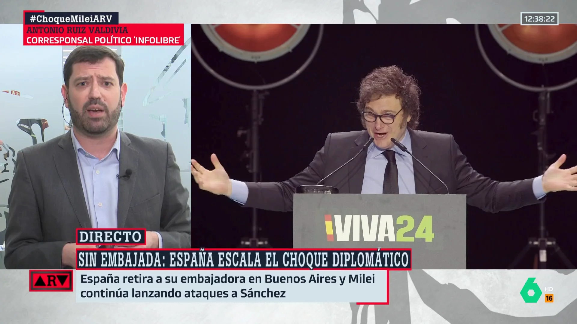 ARV- Valdivia aclara cuál es la postura del Gobierno respecto a Milei: "Están preparados para tomar cualquier medida"