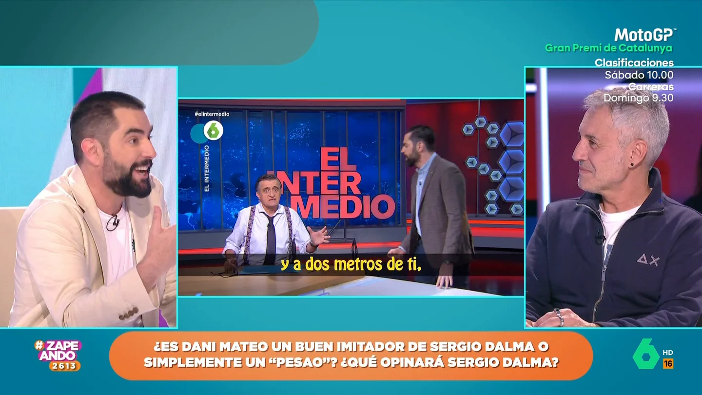 Sergio Dalma da su opinión sobre las imitaciones de Dani Mateo: "No le puedo decir nada porque le tengo mucho cariño" Sergio Dalma da su opinión sobre las imitaciones de Dani Mateo: "No le puedo decir nada porque le tengo mucho cariño"