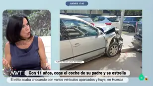 Bea de Vicente explica las consecuencias de que un niño de 11 años se haya estrellado con el coche