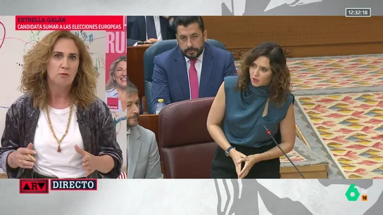 ARV- Estrella Galán carga contra Ayuso tras sus palabras sobre ETA y Hamás: "Me parece inmoral" ARV- Estrella Galán carga contra Ayuso tras sus palabras sobre ETA y Hamás: "Me parece inmoral"