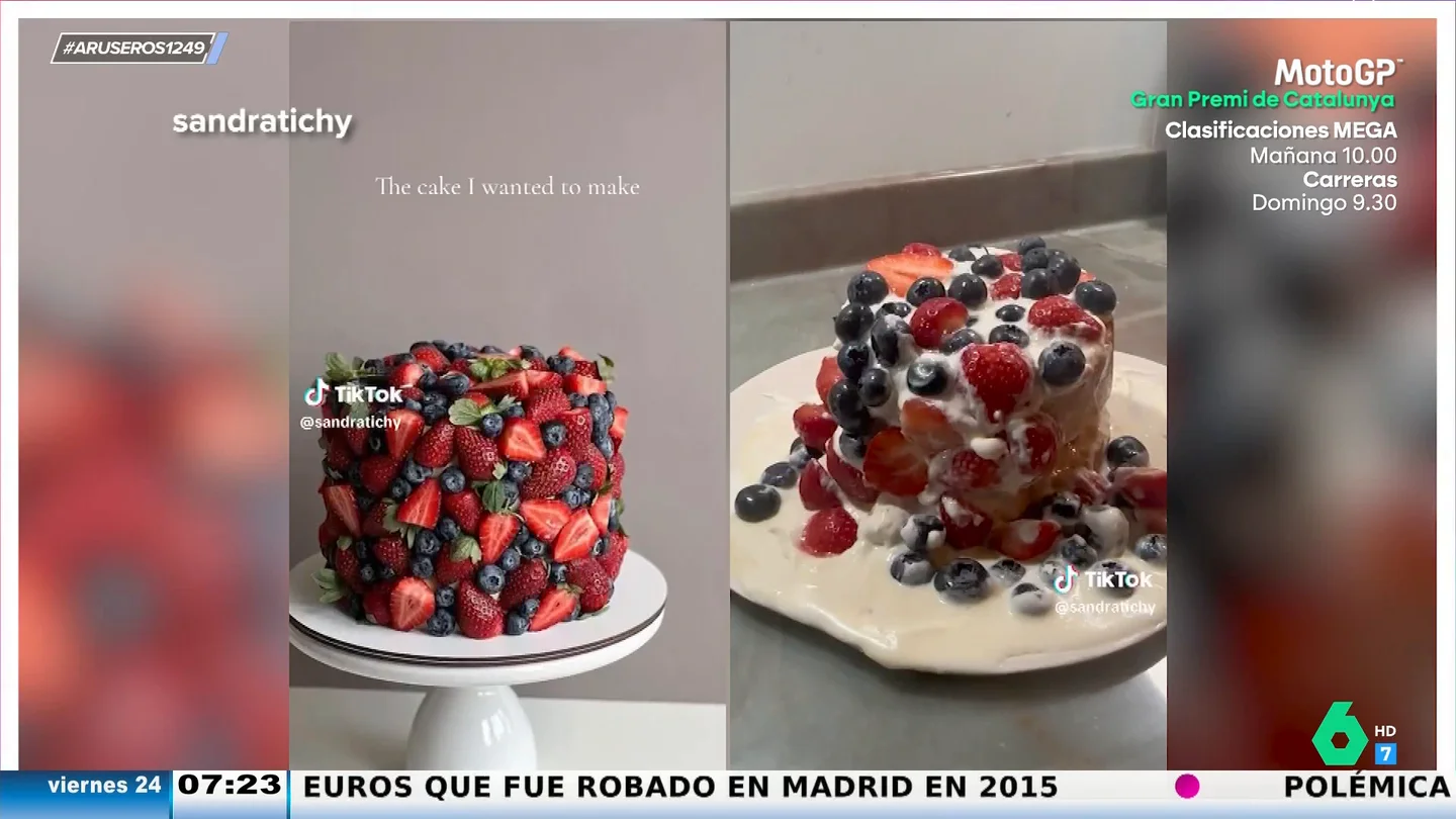 Trata de imitar una tarta y el resultado no es el esperado: "Está deconstruida" Trata de imitar una tarta y el resultado no es el esperado: "Está deconstruida"