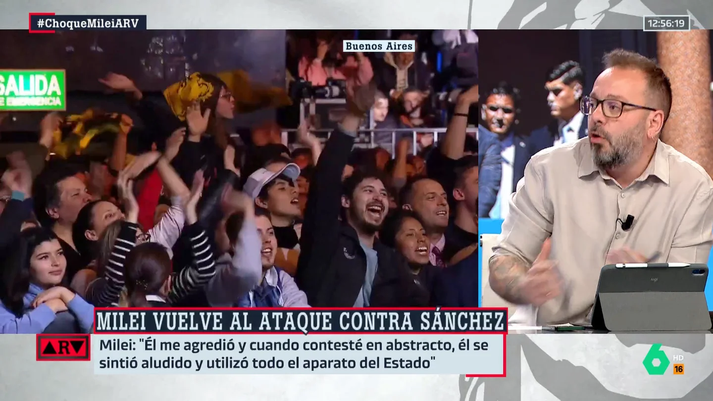 ARV- Maestre critica la actuación del Gobierno contra Milei: "No son conscientes de hasta dónde puede llegar" ARV- Maestre critica la actuación del Gobierno contra Milei: "No son conscientes de hasta dónde puede llegar"