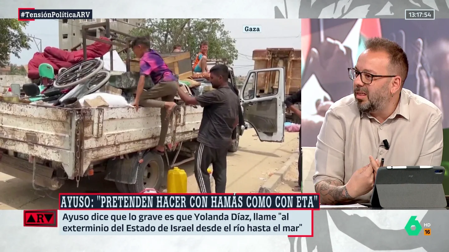 ARV- Maestre reacciona a las palabras de Ayuso sobre Palestina y ETA: "Es un delirio absoluto, incalificable" ARV- Maestre reacciona a las palabras de Ayuso sobre Palestina y ETA: "Es un delirio absoluto, incalificable"