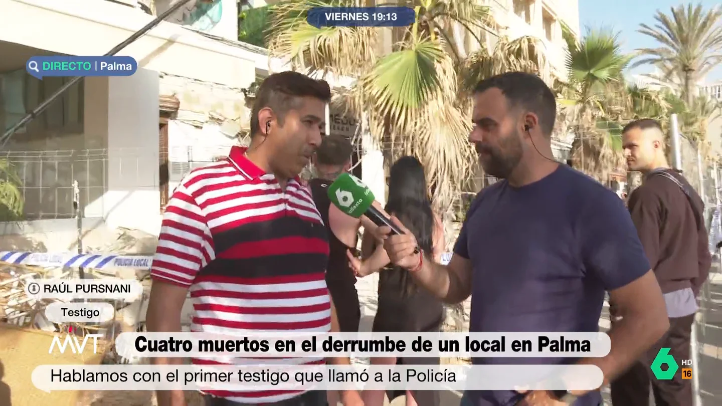 Raúl Pursanani, testigo del derrumbe el Palma Raúl Pursanani, testigo del derrumbe el Palma