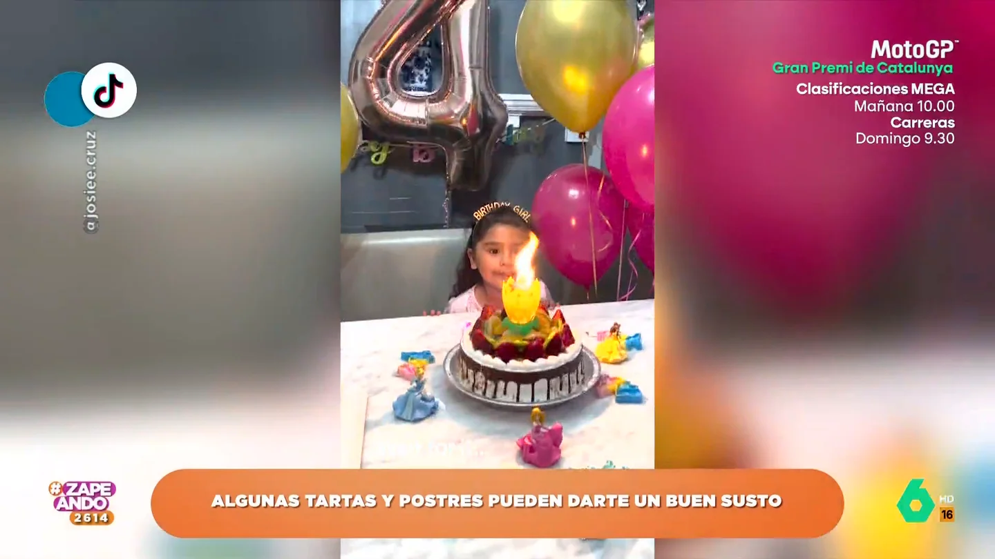 A muchos postres los carga el diablo: el susto de una niña por culpa de una vela A muchos postres los carga el diablo: el susto de una niña por culpa de una vela