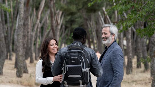 Basir a su llegada a Espa&ntilde;a con sus abogados.