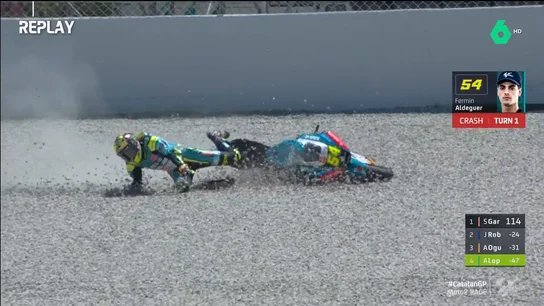 Fermín Aldeguer, en la grava Fermín Aldeguer, en la grava