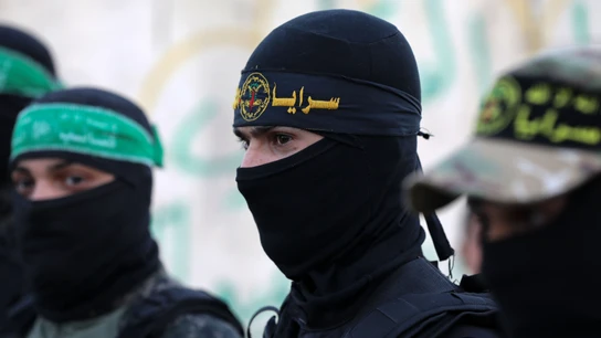 Miembro del brazo armado de Hamás, las brigadas de Al Qassam, en una imagen de archivo. Miembro del brazo armado de Hamás, las brigadas de Al Qassam, en una imagen de archivo.