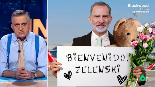 Wyoming y Sandra Sabat&eacute;s analizan la visita de Volod&iacute;mir Zelenski a Espa&ntilde;a para final un acuerdo de ayuda militar y, en este v&iacute;deo, comentan el recibimiento a pie de pista del rey Felipe VI, un gesto poco habitual para mostrar el apoyo a Ucrania.