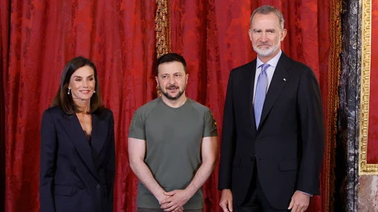 Los reyes Felipe VI y Letizia reciben al presidente de Ucrania, Volodímir Zelenski Los reyes Felipe VI y Letizia reciben al presidente de Ucrania, Volodímir Zelenski
