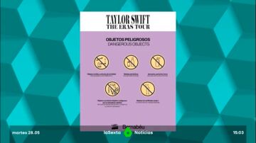 "Prohibido entrar con muletas sin certificado médico", así son las normas para acceder al concierto de Taylor Swift en el Bernabéu