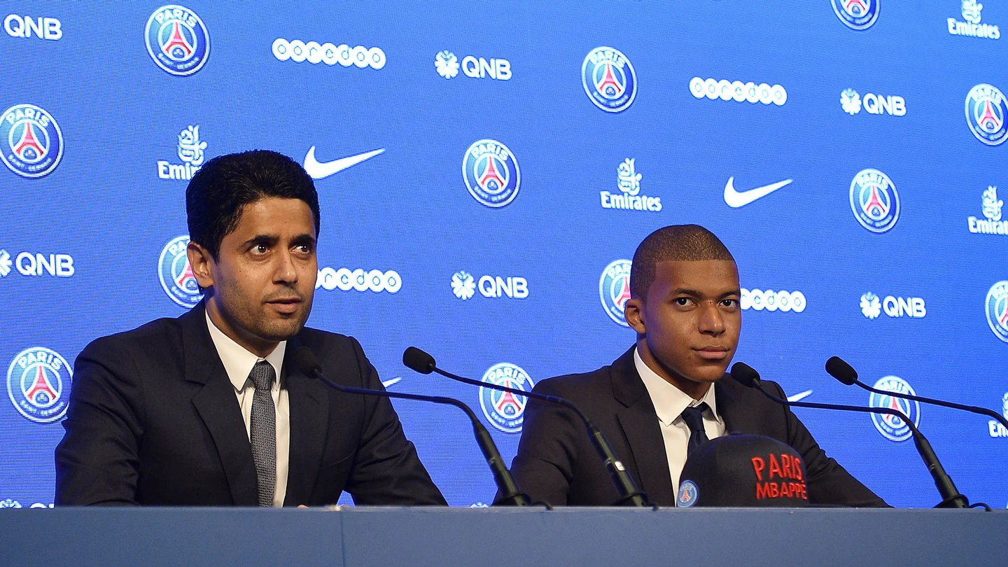 Al Khelaifi y Mbappé Al Khelaifi y Mbappé