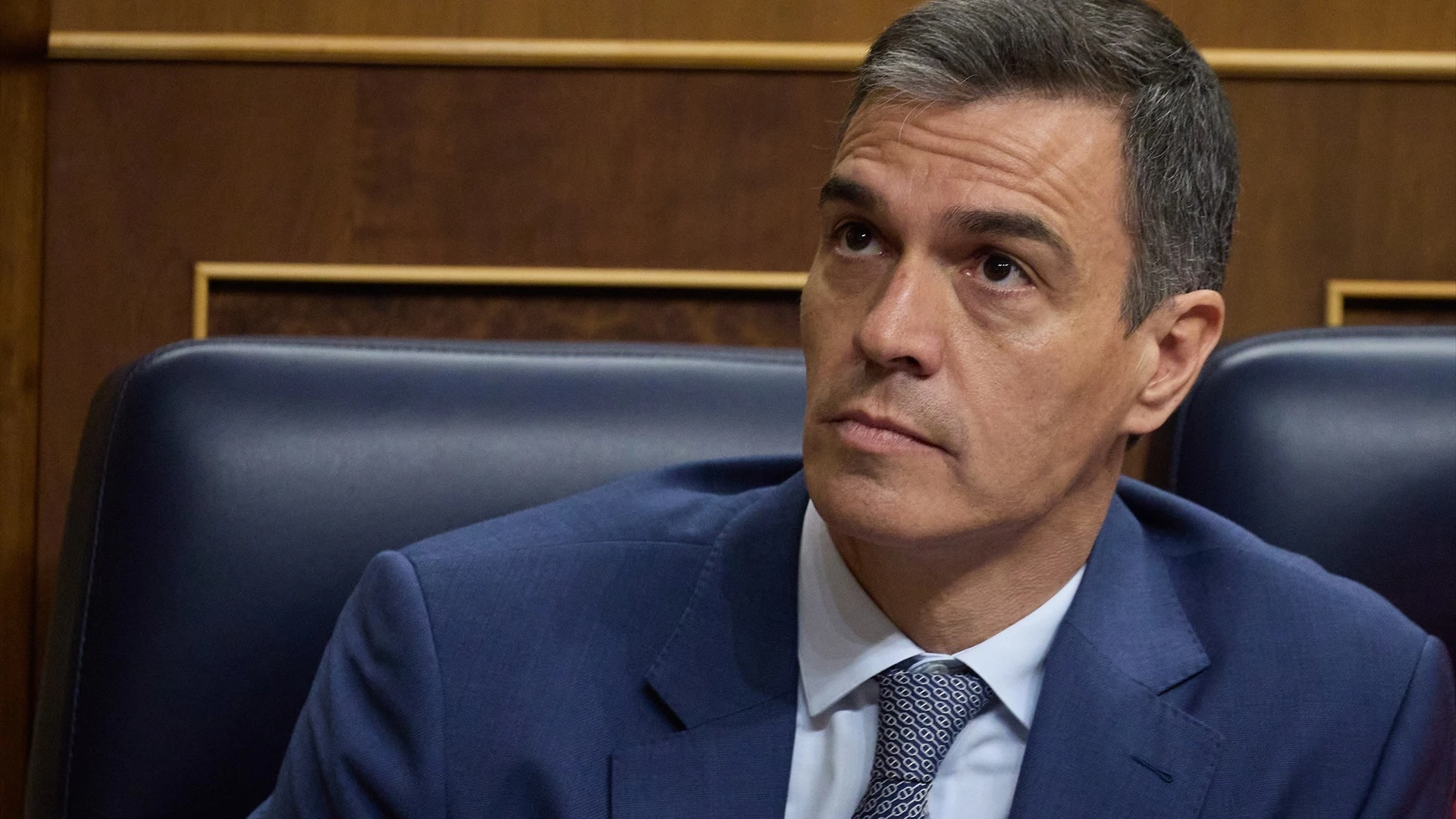 El presidente del Gobierno, Pedro Sánchez, durante la sesión de control al Gobierno