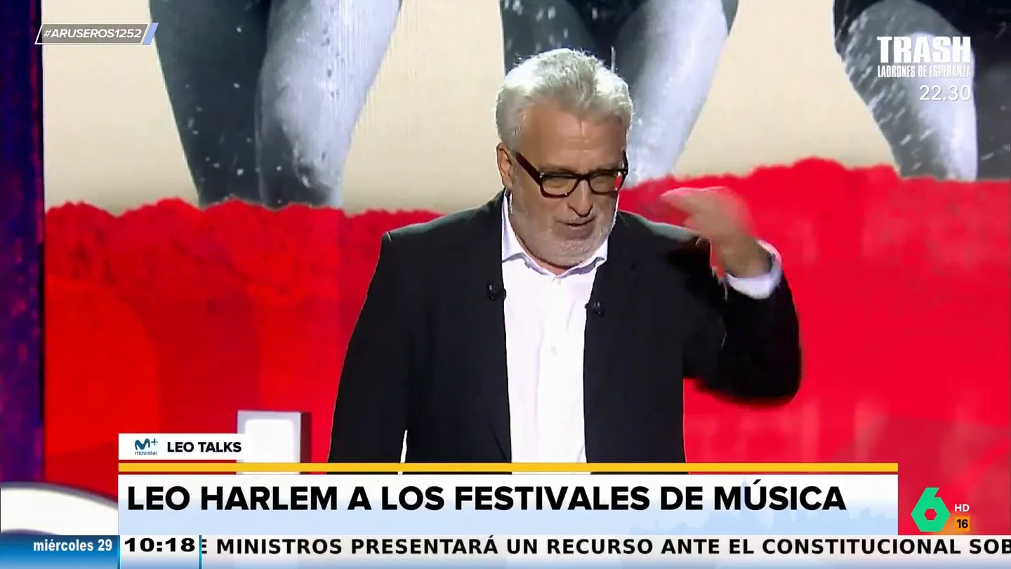 Leo Harlem, sobre la cantidad de conciertos que hay en los festivales: "Normal que los chavales se droguen" Leo Harlem, sobre la cantidad de conciertos que hay en los festivales: "Normal que los chavales se droguen"