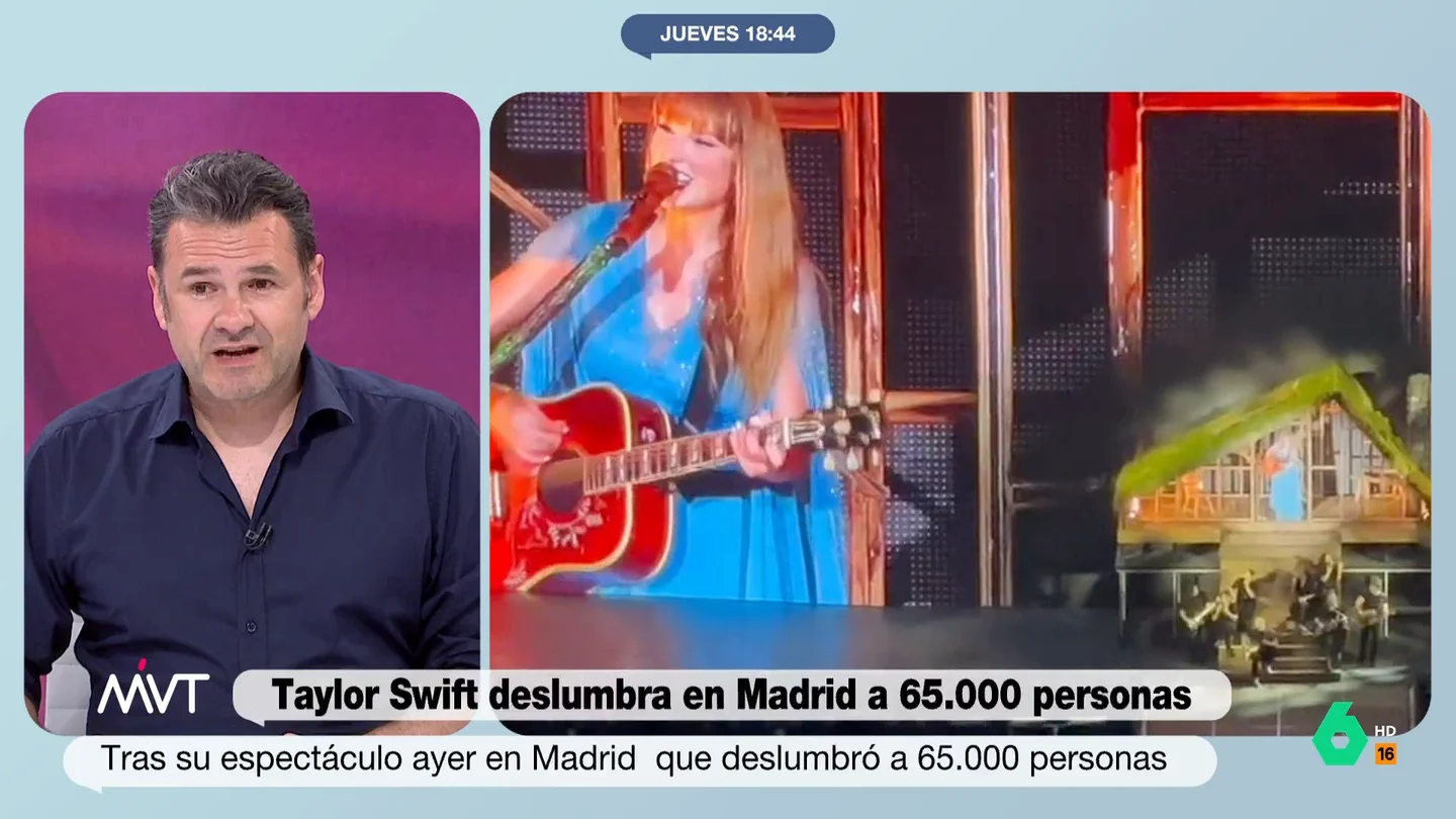 La reacción de Iñaki López a la pulsera de los 'swifties' para Más Vale Tarde Iñaki López analiza en este vídeo la costumbre de los fans de Taylor Swift de entregarse 'pulseras de la amistad' personalizadas, así como a los cambios de vestuario de la cantante: ""La mitad de los 103 camiones debería ser de trapos", afirma.