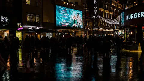 Leicester Square de noche Leicester Square de noche