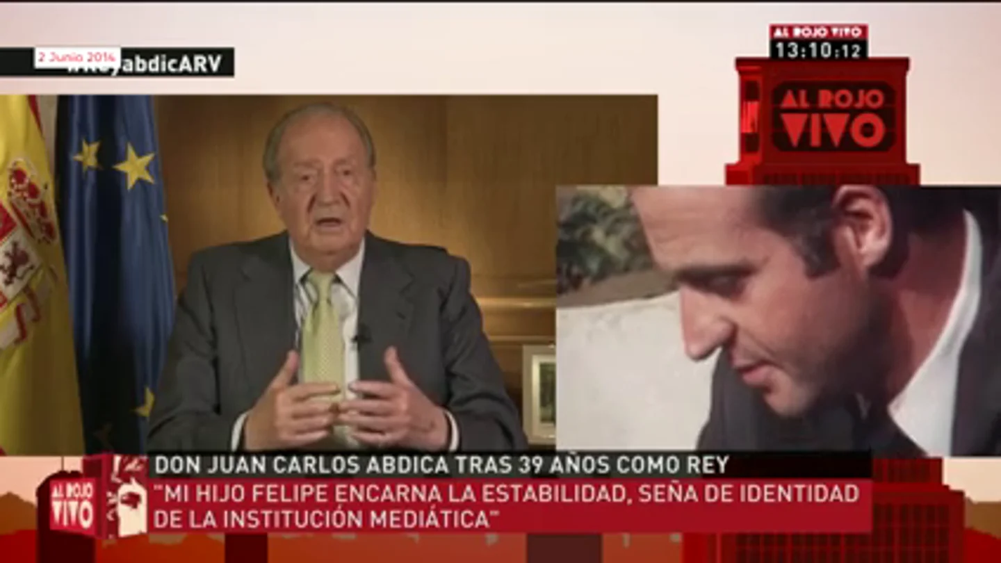 Así contó laSexta hace diez años el anuncio del Rey Juan Carlos I de Borbón de abdicar Así contó laSexta hace diez años el anuncio del Rey Juan Carlos I de Borbón de abdicar