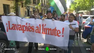 Manifestación en Lavapiés contra el turismo de masas