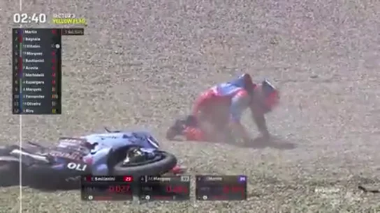 Marc Márquez, en la grava Marc Márquez, en la grava