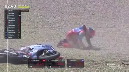 Marc Márquez, en la grava