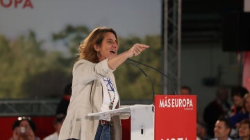 La candidata del PSOE para las elecciones europeas y vicepresidenta tercera, Teresa Ribera