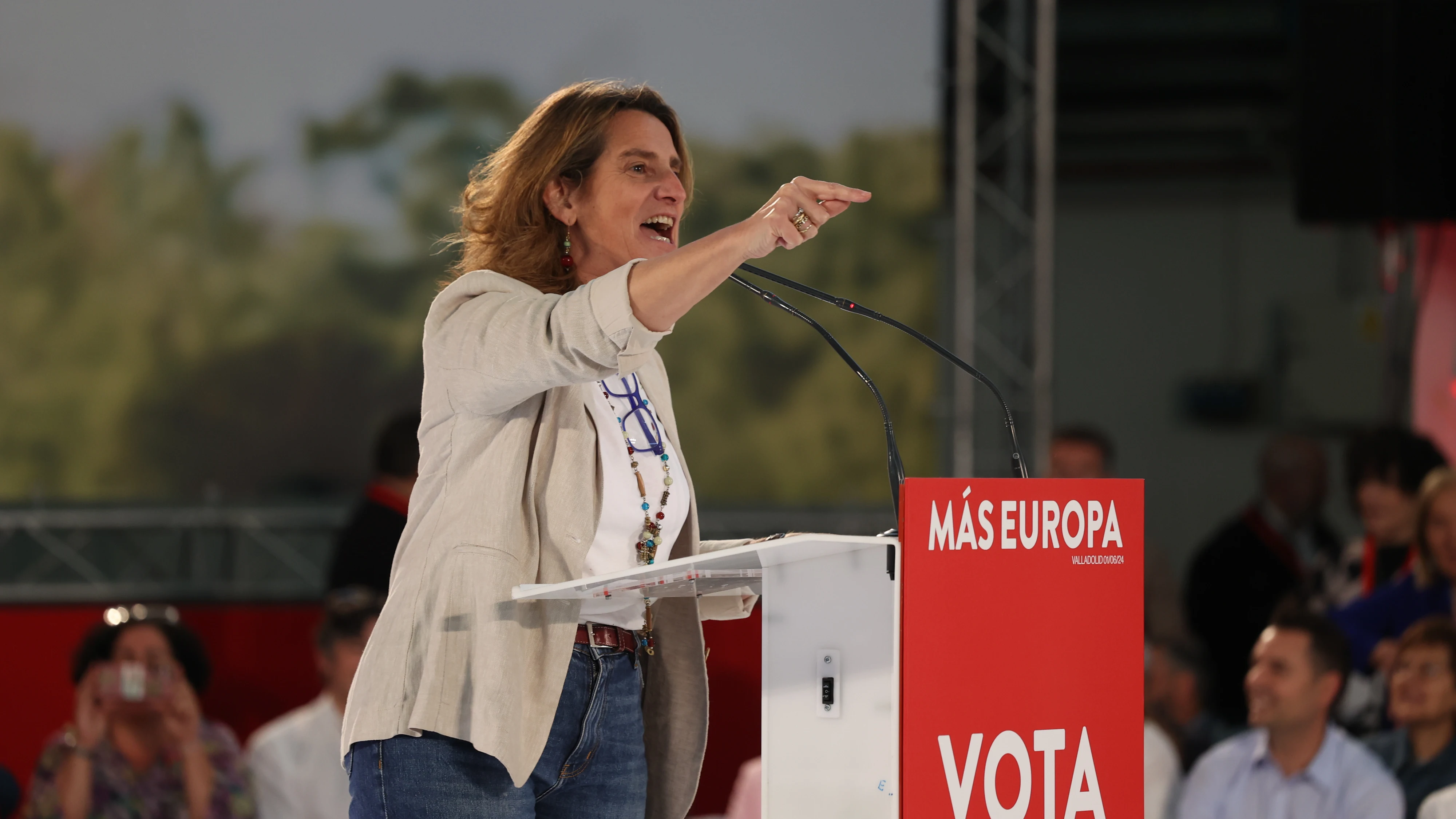 La candidata del PSOE para las elecciones europeas y vicepresidenta tercera, Teresa Ribera