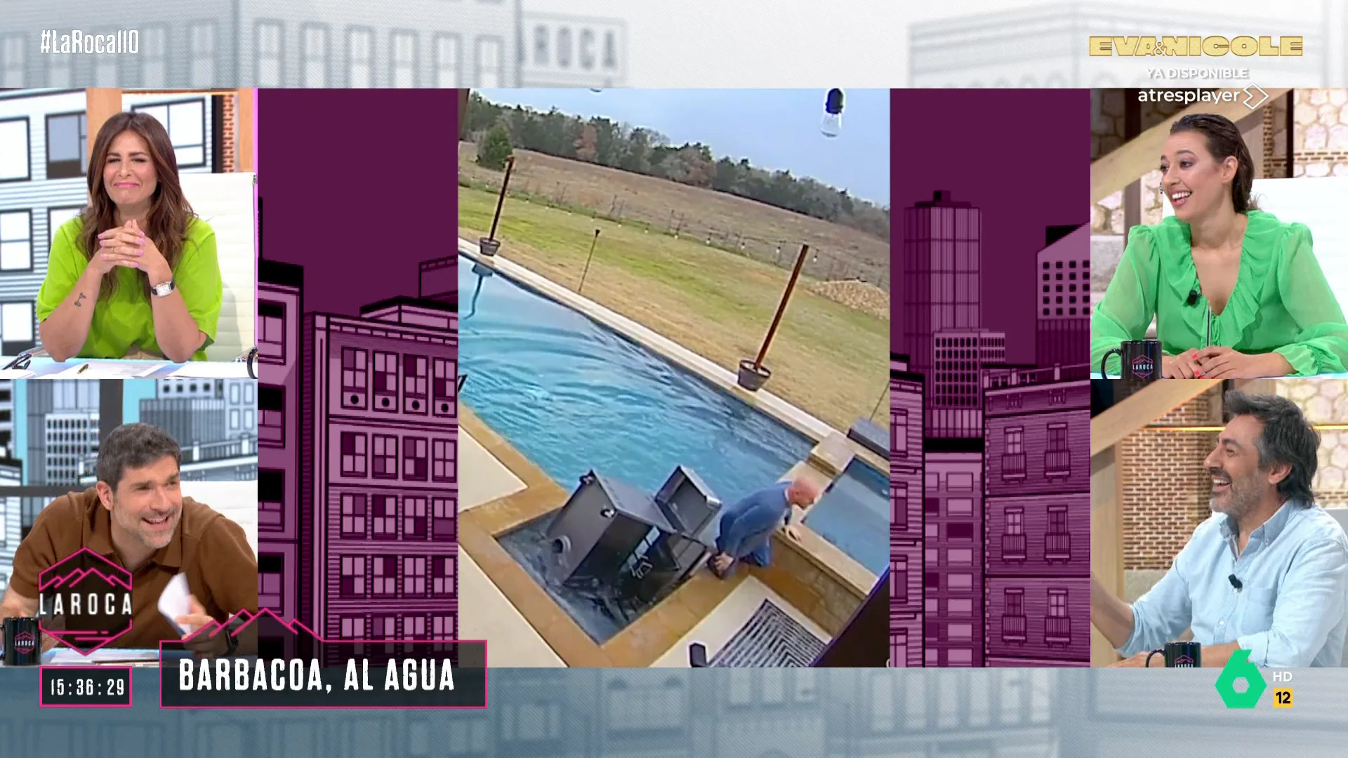 LA ROCA_barbacoa se cae a la piscina: "A lo mejor la quería lavar"