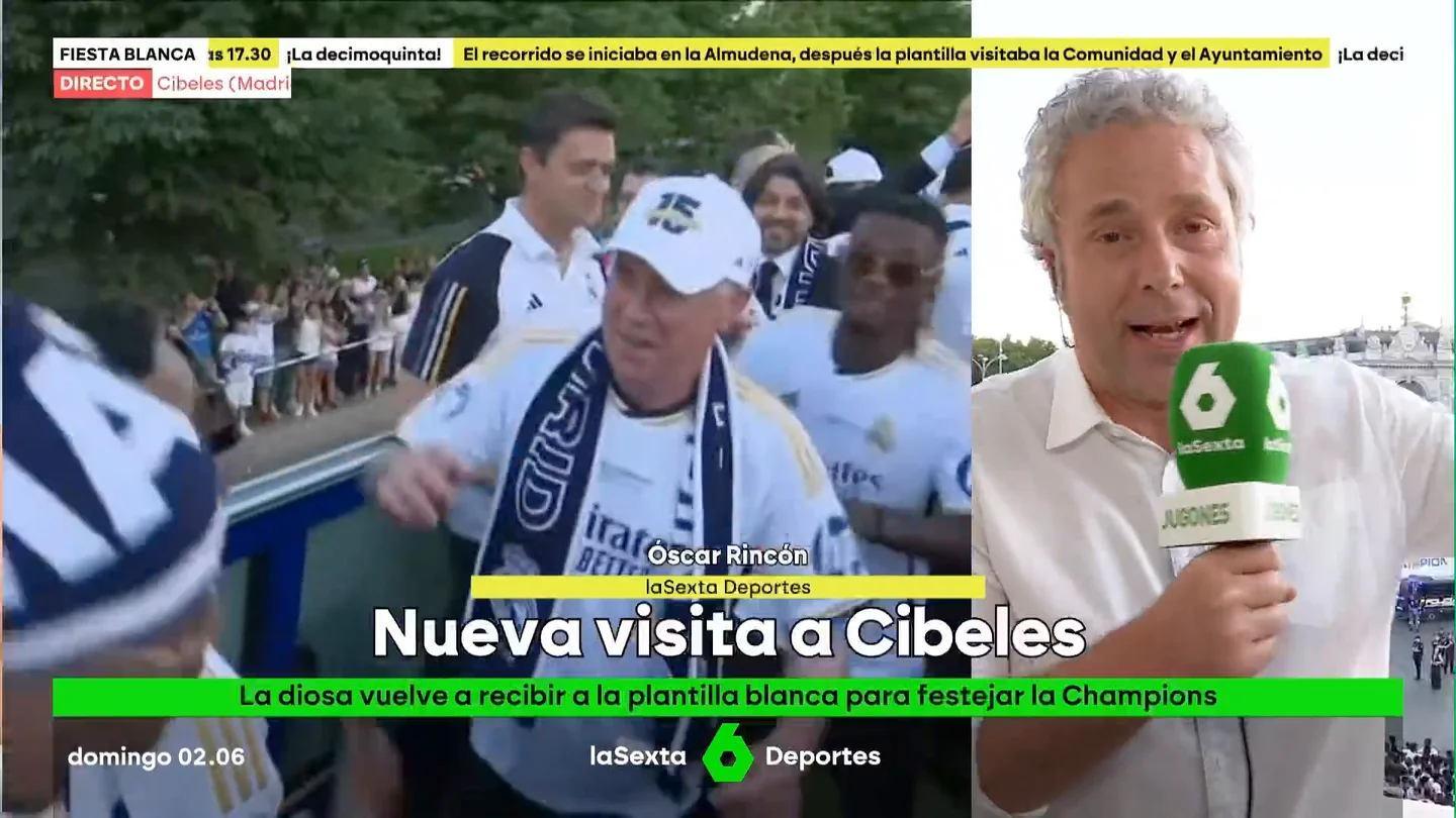 Ancelotti, bailando en el bus del Real Madrid Ancelotti, bailando en el bus del Real Madrid