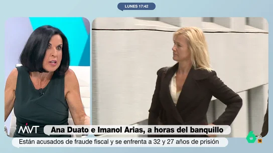 Beatriz de Vicente explica por qué se piden tantos años en el caso de fraude fiscal de Ana Duato Ana Duato niega una vez más haber cometido fraude fiscal a pocas horas de que comience su juicio, en el que se enfrenta a 32 años de prisión. Beatriz de Vicente comenta en este vídeo el motivo por el que se pide para ella una pena tan importante.