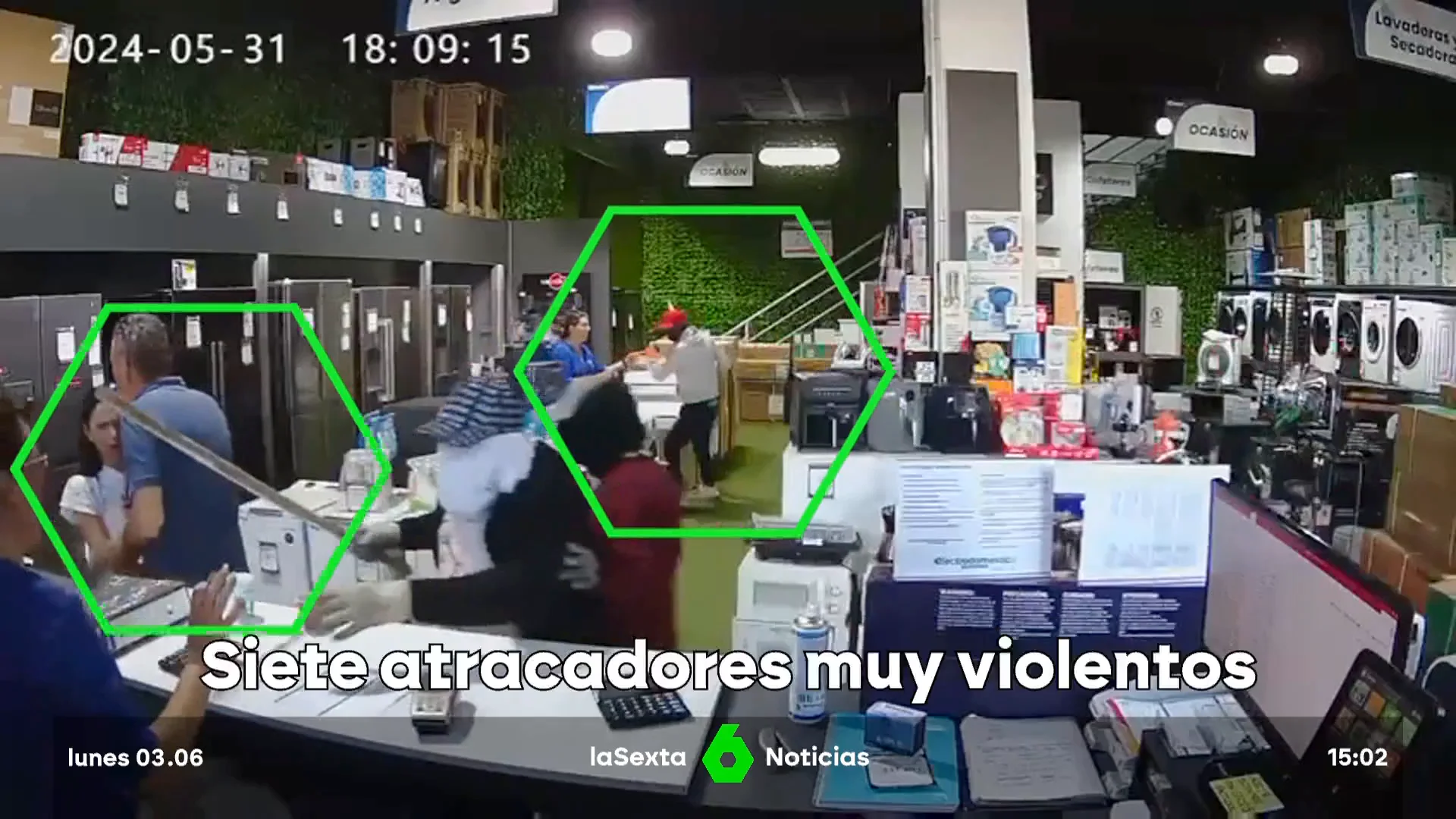 atracadores muy violentos