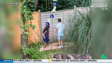 Tienen una cama elástica pero prefieren saltar sobre madera: "Los tiene aburridos y esto les hace gracia"