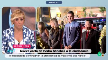 Cristina Pardo reacciona al nuevo comunicado de Pedro Sánchez