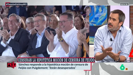 ARV- Carlos E. Cué reacciona a la posible moción de censura de Feijóo con Junts: "Es un problema de coherencia política" ARV- Carlos E. Cué reacciona a la posible moción de censura de Feijóo con Junts: "Es un problema de coherencia política"