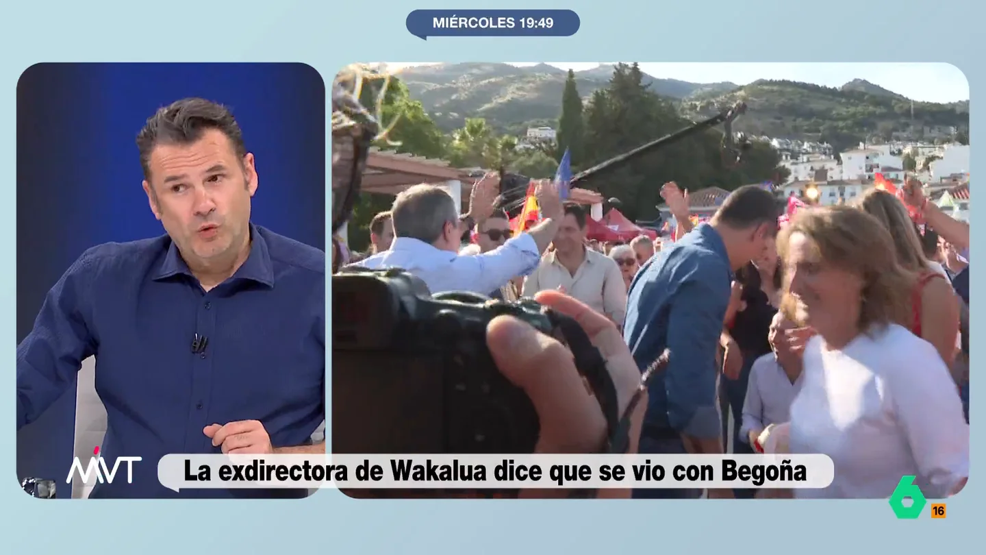 Iñaki López se sorprende con el apellido de la exdirectora de Wakalua que se vio con Begoña Gómez Leticia Lauffer, ex consejera delegada de Wakalua, filial de Globalia, relataba en la comisión del Senado sobre el 'caso Koldo' cómo fue su encuentro con Begoña Gómez. Sin embargo, Iñaki López reacciona en este vídeo al oír su curioso apellido.