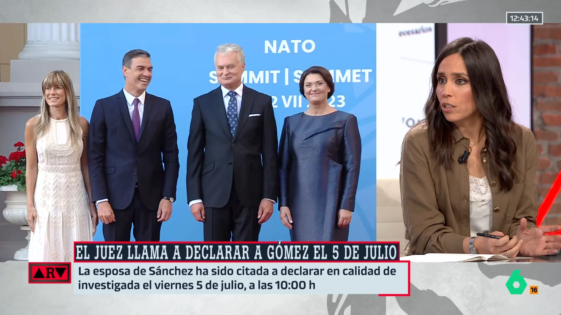 ARV- La reacción de Pilar Velasco a la citación del juez para que declare Begoña Gómez: "Sorprende cuanto menos" ARV- La reacción de Pilar Velasco a la citación del juez para que declare Begoña Gómez: "Sorprende cuanto menos"