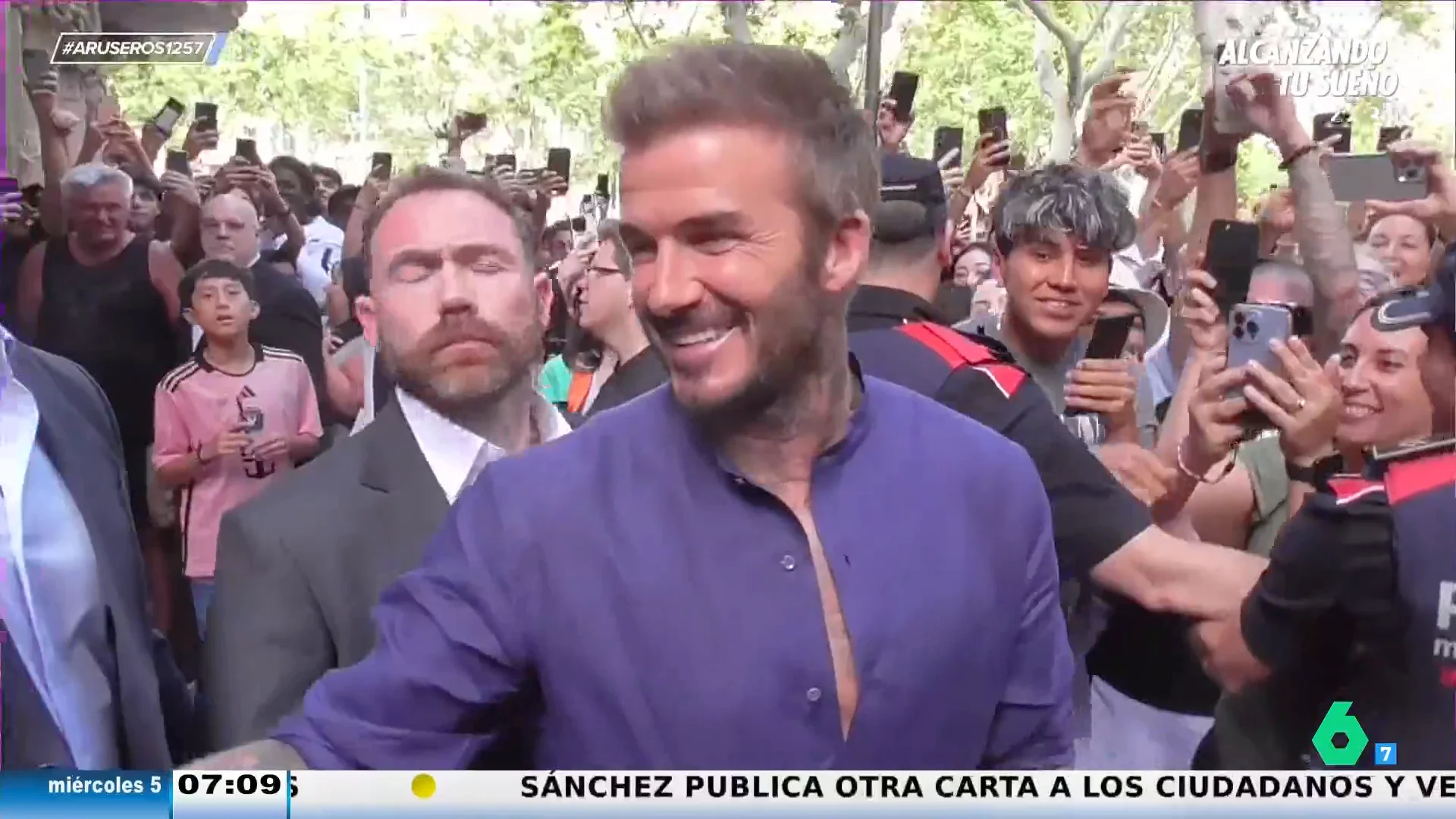 David Beckham desata la locura en Barcelona y habla del fichaje de Mbappé por el Madrid: "Es una gran persona"