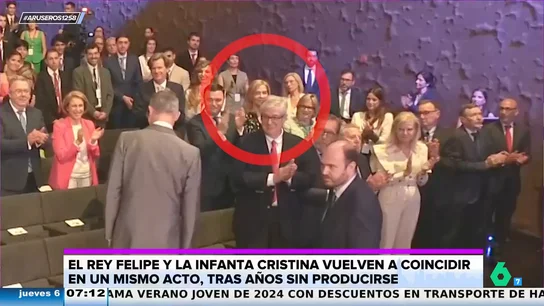 El momento viral en el que el rey Felipe y la infanta Cristina coinciden en un acto oficial tras 10 años El momento viral en el que el rey Felipe y la infanta Cristina coinciden en un acto oficial tras 10 años