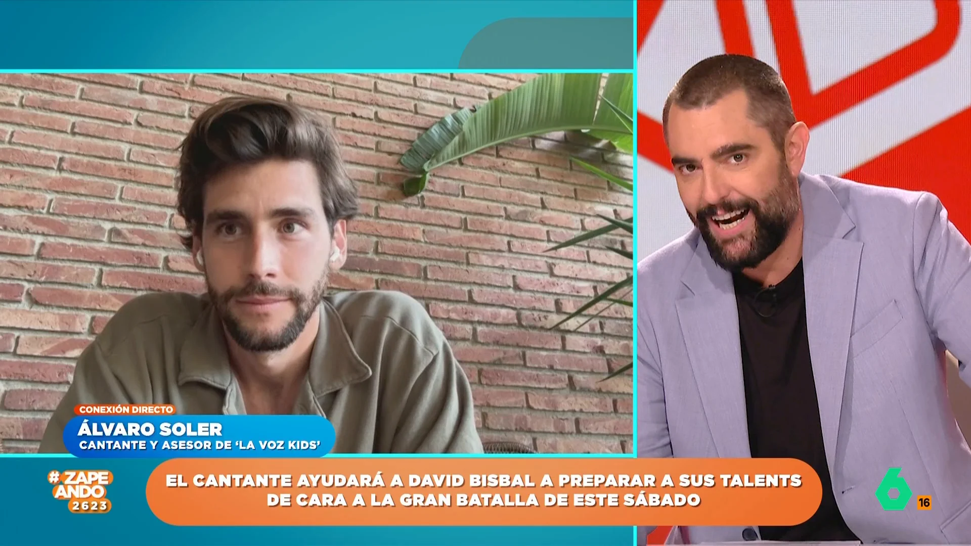 Este sábado comienza la gran batalla de 'La Voz Kids' y Zapeando tiene la oportunidad de conversar con el cantante Álvaro Soler, que en este vídeo explica cómo es colaborar con Bisbal y su experiencia al grabar una canción con Jennifer López.
