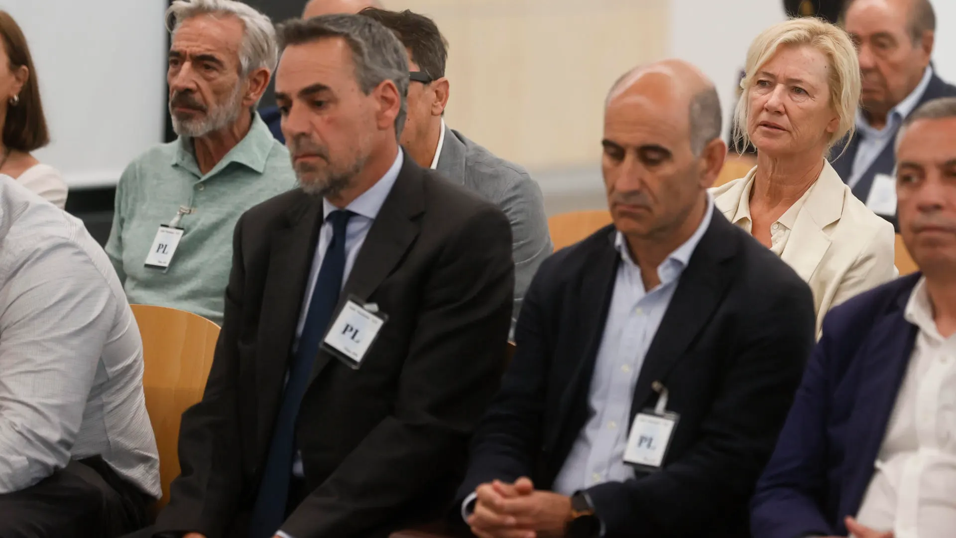 Imanol Arias y Ana Duato en el banquillo de los acusados del juicio Nummaria por presunto fraude a Hacienda en la sede de la Audiencia Nacional 