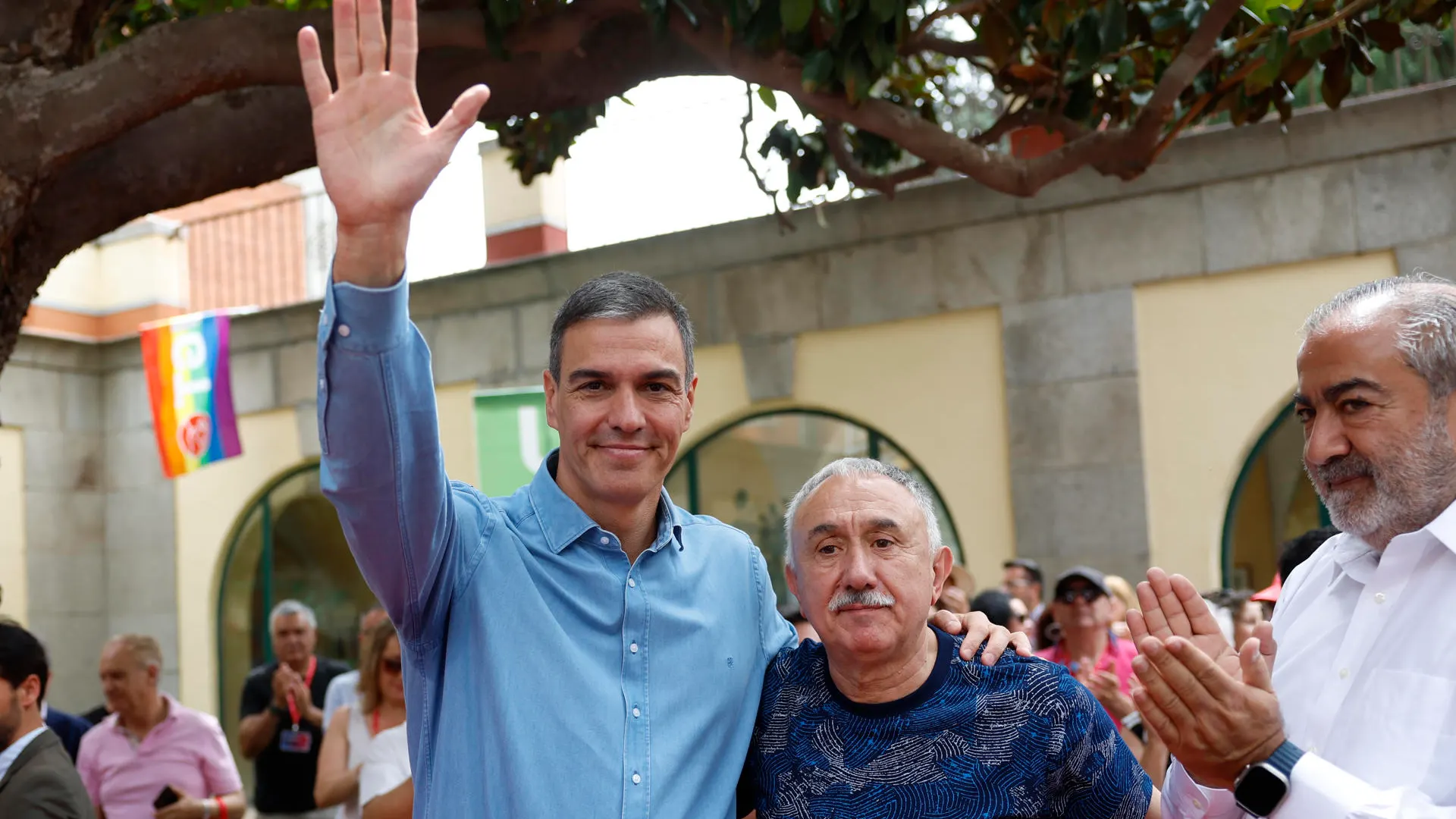 Pedro Sánchez con Pepe Álvarez