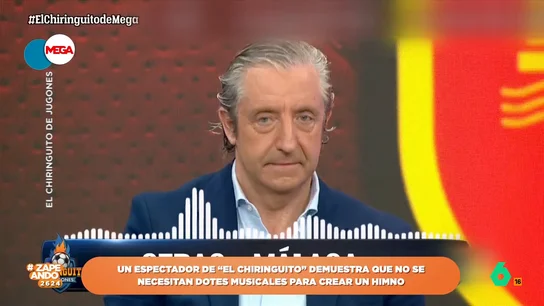 Un espectador de 'El Chiringuito' demuestra que no se necesitan dotes musicales para crear un himno Un espectador de 'El Chiringuito' demuestra que no se necesitan dotes musicales para crear un himno