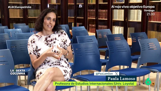 La profesora Paula Lamoso pone en valor la importancia de la Unión Europea "Las generaciones que hemos nacido ya dentro de la Unión Europea tendemos a darla por supuesto, y muchas veces actúa como ese ente que tú no sabes que está ahí y que te protege", comenta la experta en este vídeo de laSexta Columna.