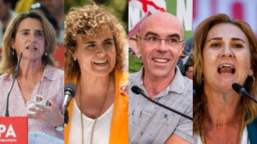 Teresa Ribera (PSOE), Dolors Montserrat (PP), Jorge Buxadé (Vox) y Estrella Galán (Sumar).